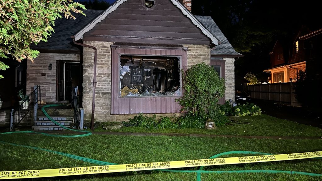 One man was pronounced dead after fire engulfed a home on Miles Road in south Etobicoke on Saturday night.