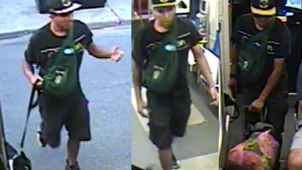 Toronto police officers released photos of a suspect wanted in connection with an investigation into an assault involving a TTC streetcar passenger.