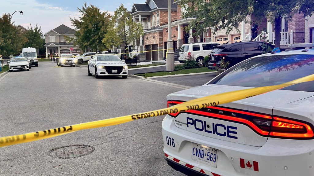 Peel police investigate after a woman was shot at a home in Brampton