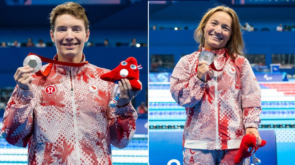 Paralympic swimmers Nicholas Bennett and Tess Routliffe