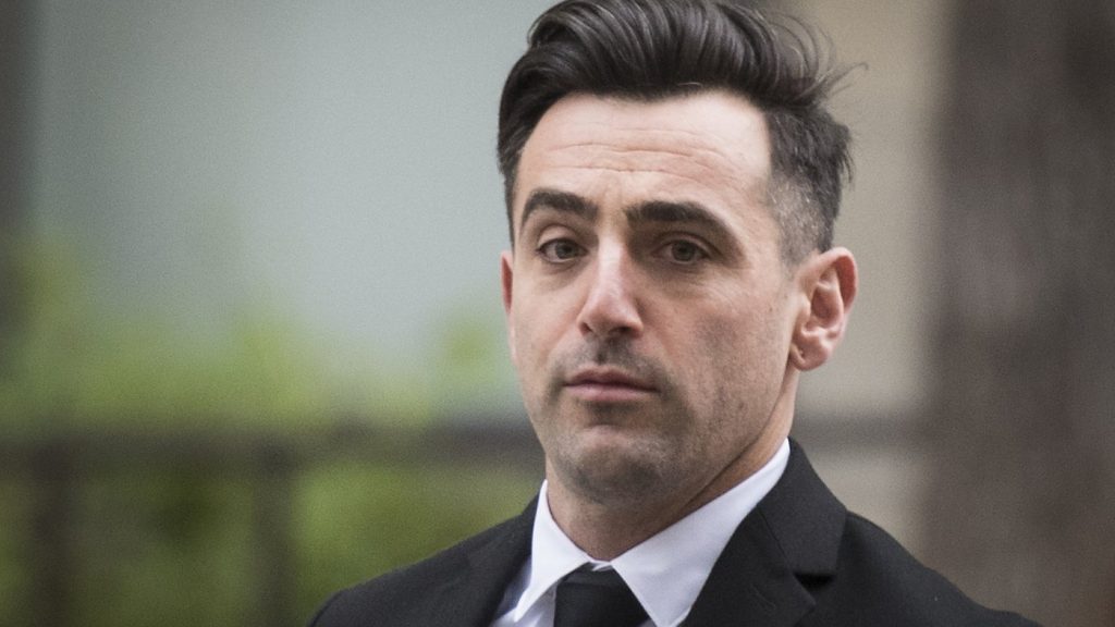 Canadian musician Jacob Hoggard arrives at the Toronto courthouse on Oct. 20, 2022