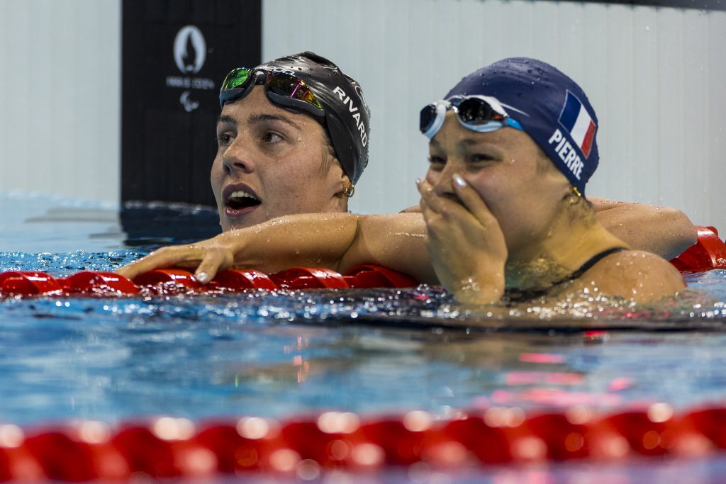 Aurelie Rivard wins silver in the 100M Freestyle S10 at the 2024 Paralympics