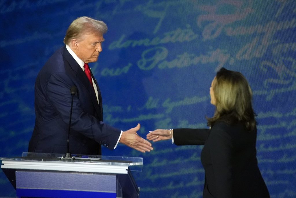 The debate between Trump and Harris has begun in Philadelphia