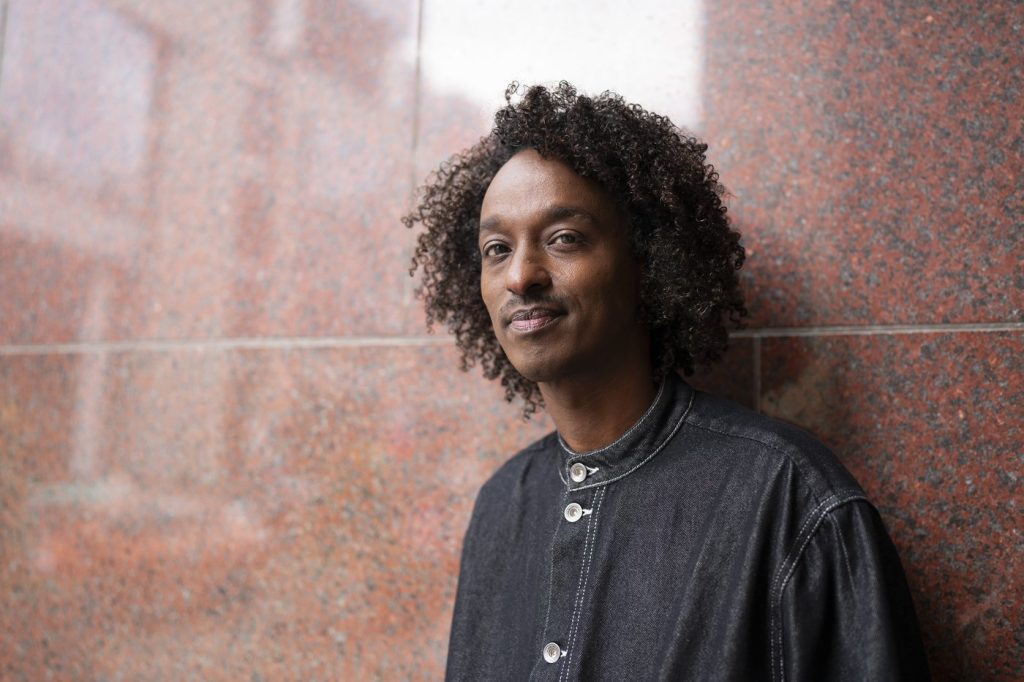 K'naan Warsame poses for a photo ahead of his directorial debut for the film, "Mother, Mother" premiering at the Toronto International Film Festival, in Toronto, on Friday Sept. 6, 2024.