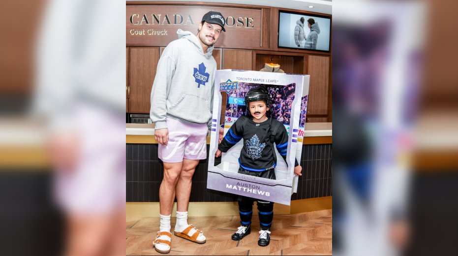 'You look like me': Boy who dressed up as Auston Matthews for Halloween meets Leafs star