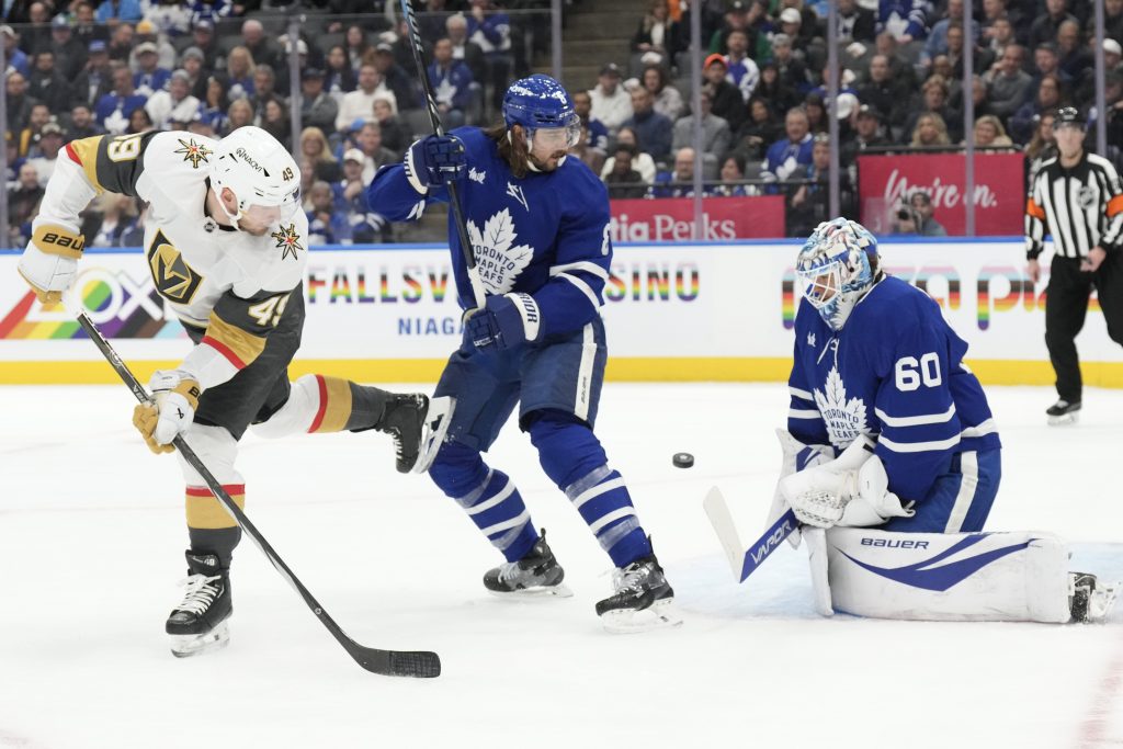 Woll, Maple Leafs blank Golden Knights but lose Matthew Knies to injury