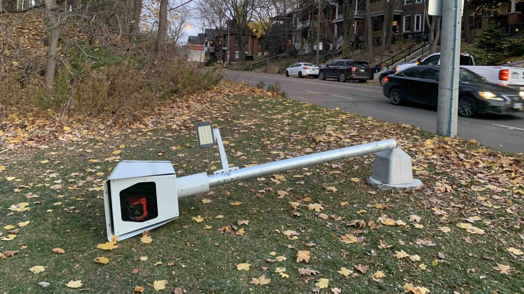 Parkside Dr. speed camera vandalized for second time in a month