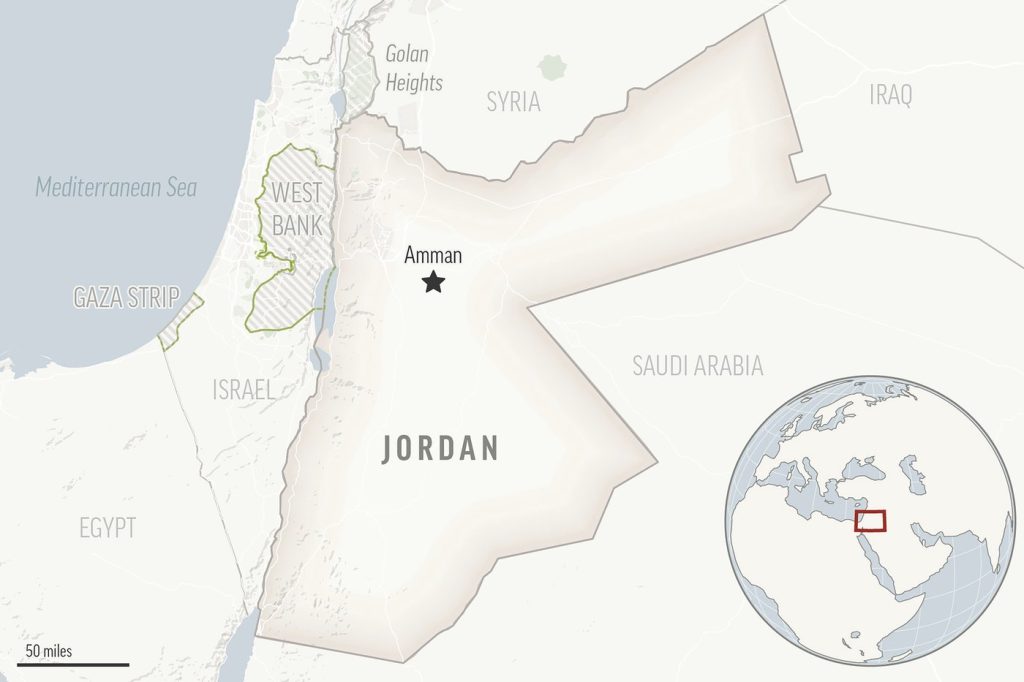 Police in Jordan kill a gunman in a shootout near the Israeli Embassy