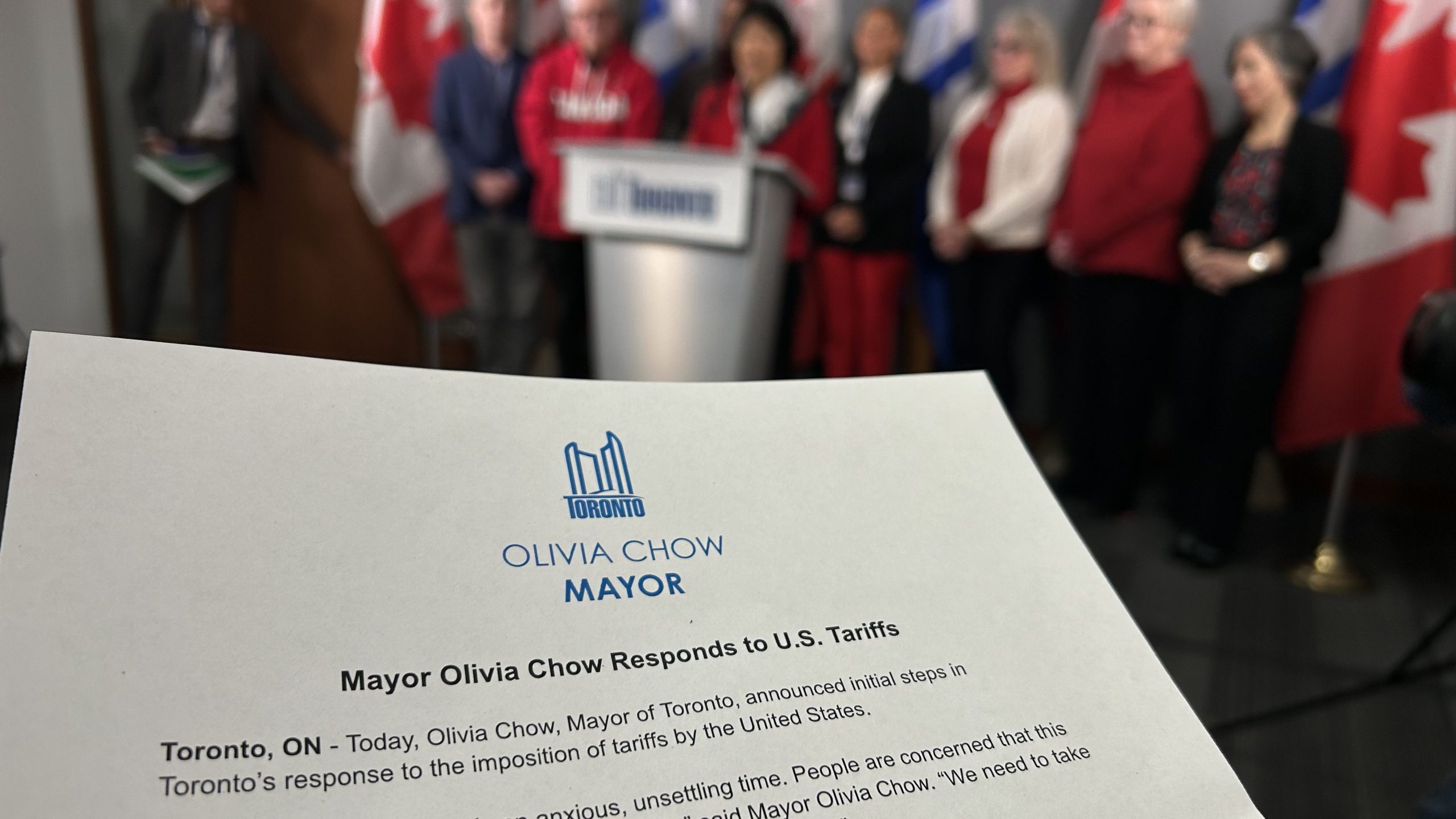 ‘We need to take action’: Mayor Chow calls for united response to Trump’s tariffs