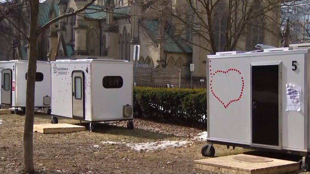 Residents raising concerns over tents, tiny homes at downtown park