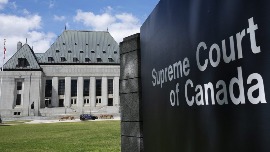 The Supreme Court of Canada is seen in Ottawa on Aug. 10, 2022. THE CANADIAN PRESS/Adrian Wyld 