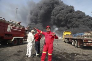 A massive explosion at an Iranian port linked to missile fuel shipment kills 5, injures over 700