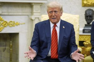 Trump claims tariffs making America rich while also suggesting trade deals are coming