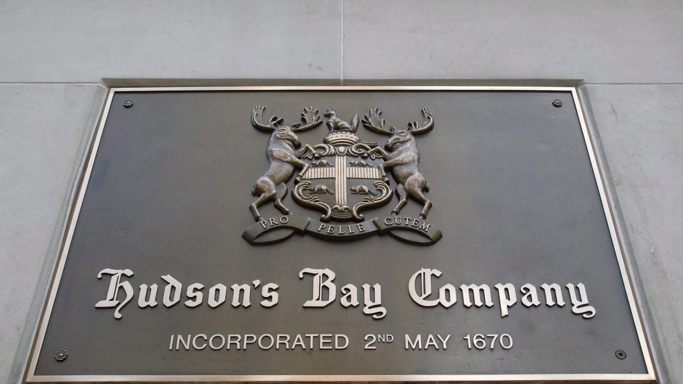 The Hudson's Bay Co. sign in downtown Toronto, Wednesday July 16, 2008.