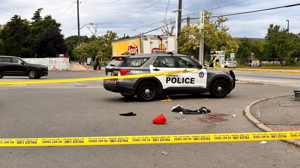 Officers say an adult male was hit by a vehicle at 5:30 a.m. in the Bathurst Street and Finch Avenue West area. Photo: Matt Wilkins/CityNews.