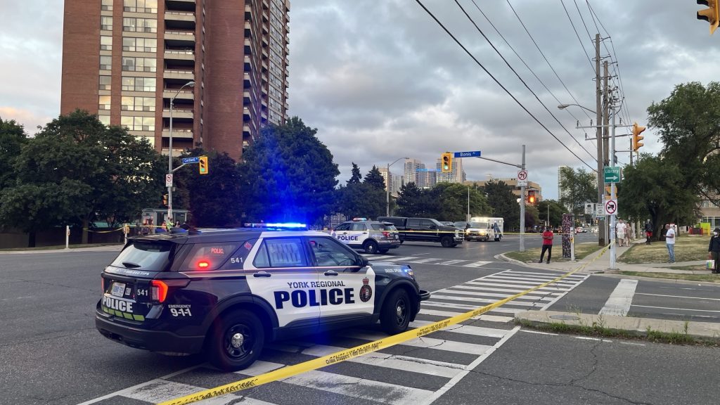 When officers attempted to stop the vehicle near Kennedy Road and Bonis Avenue, an officer discharged their firearm, and shot the man inside the vehicle, according to police. (Karim Islam/CITYNEWS)