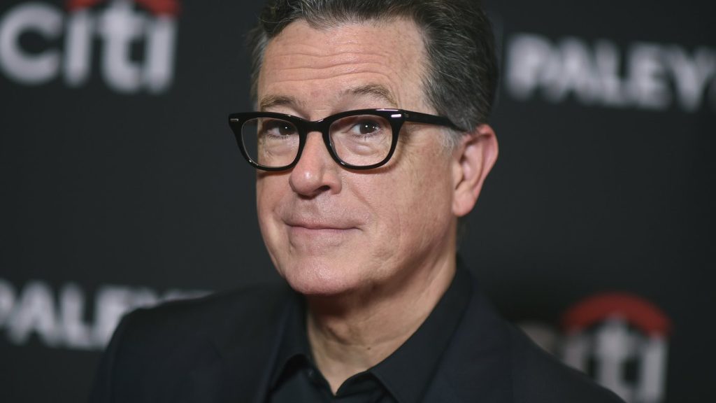 FILE - Stephen Colbert arrives at a screening of "The Late Show with Stephen Colbert," during PaleyFest, April 21, 2024, at the Dolby Theatre in Los Angeles. (Photo by Richard Shotwell/Invision/AP, File) 