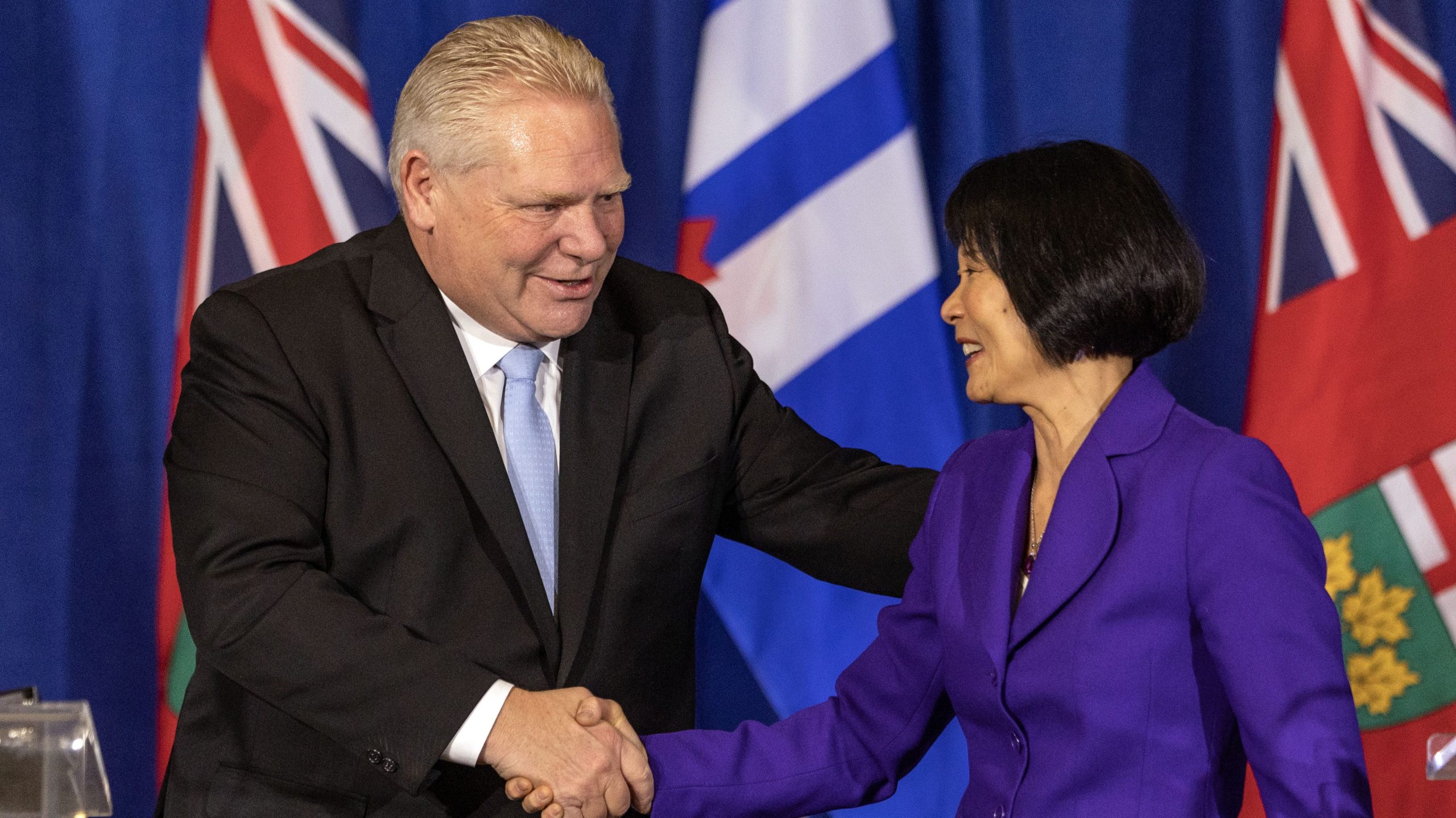 Doug Ford and Olivia Chow