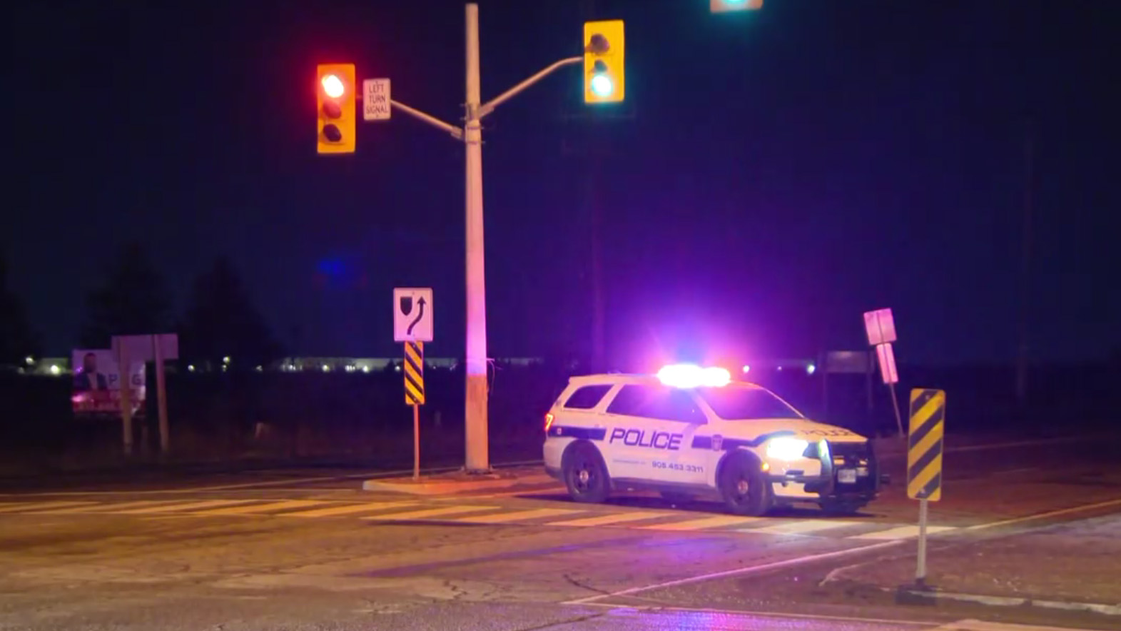 Man critically injured after being struck by transport truck in Brampton