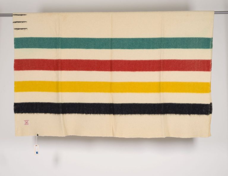 A 3.5 point blanket from 1932 that Hudson's Bay is slated to auction off is shown in this handout image. THE CANADIAN PRESS/Handout - Heffel Fine Art Auction House (Mandatory Credit) 