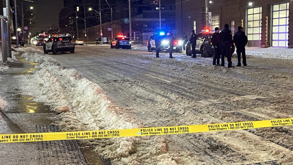 Photo shows police at the scene of a stabbing on Dec. 26, 2025. (CityNews/Karim Islam)