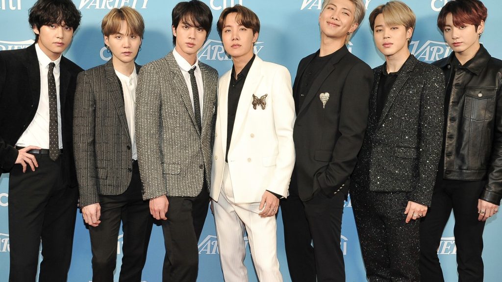 FILE - Korean pop band BTS appears at the 2019 Variety's Hitmakers Brunch in West Hollywood, Calif., on Dec. 7, 2019. (Photo by Richard Shotwell/Invision/AP, File)