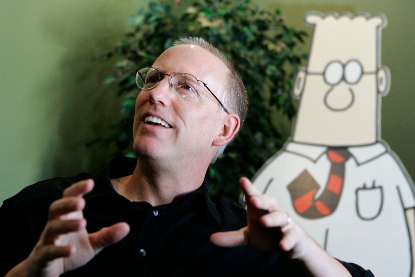 Scott Adams, whose comic strip 'Dilbert' ridiculed white-collar