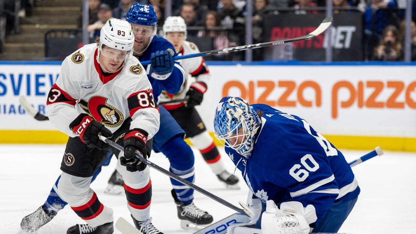 Batherson, Cozens lead Senators to win over struggling Leafs