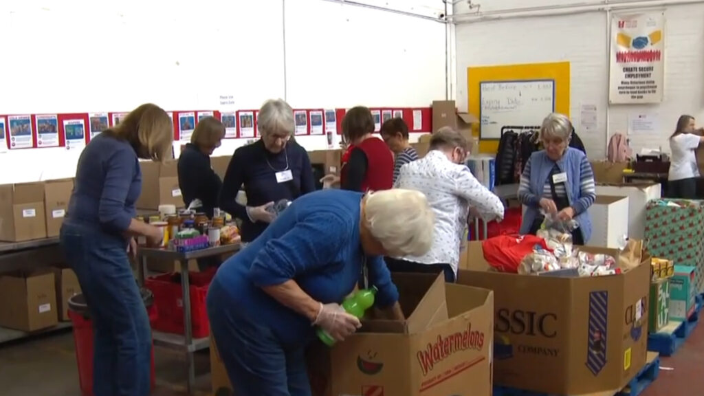 Volunteers at the North York Harvest Food Bank. CITYNEWS