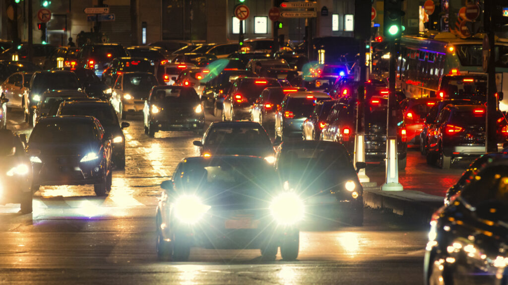 Stock photo of car headlights. iStock/Getty Images.
