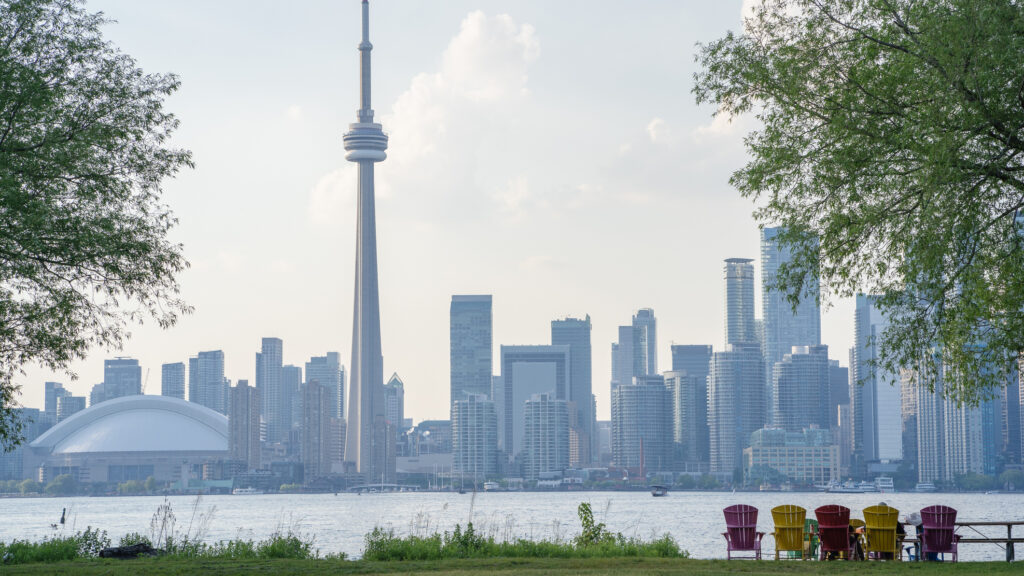 Toronto skyline on a sunny day from Toronto Island. Photo: iStock/Getty Images.