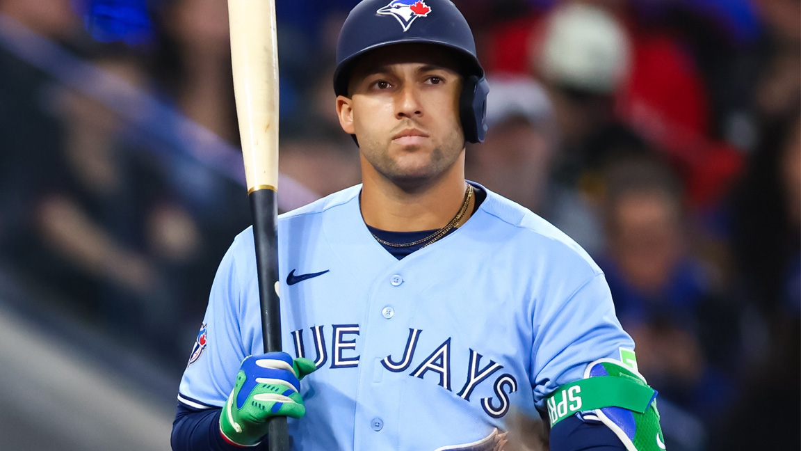 Blue Jays’ George Springer forced to leave Twins game after breaking big toe