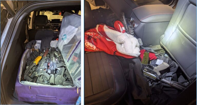 U.S. law enforcement officials have released images of firearms that were seized in a smuggling investigation. (FBI)