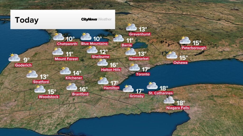 The forecast in southern Ontario on May 20, 2026