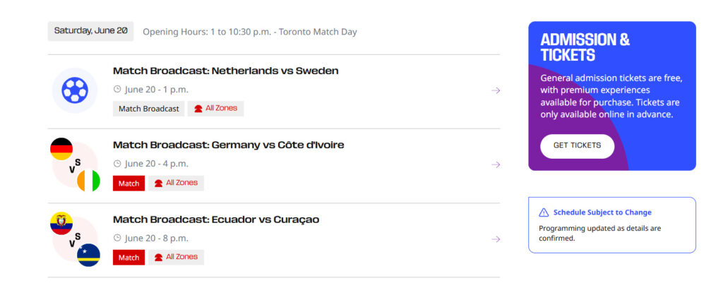 Frustration, confusion as Toronto FIFA Fan Fest fails to show World Cup match