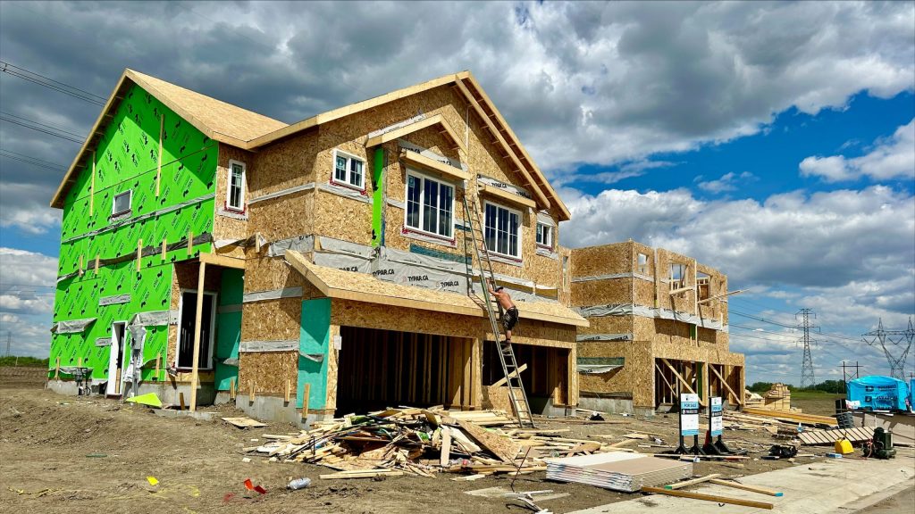 House under construction in Edmonton